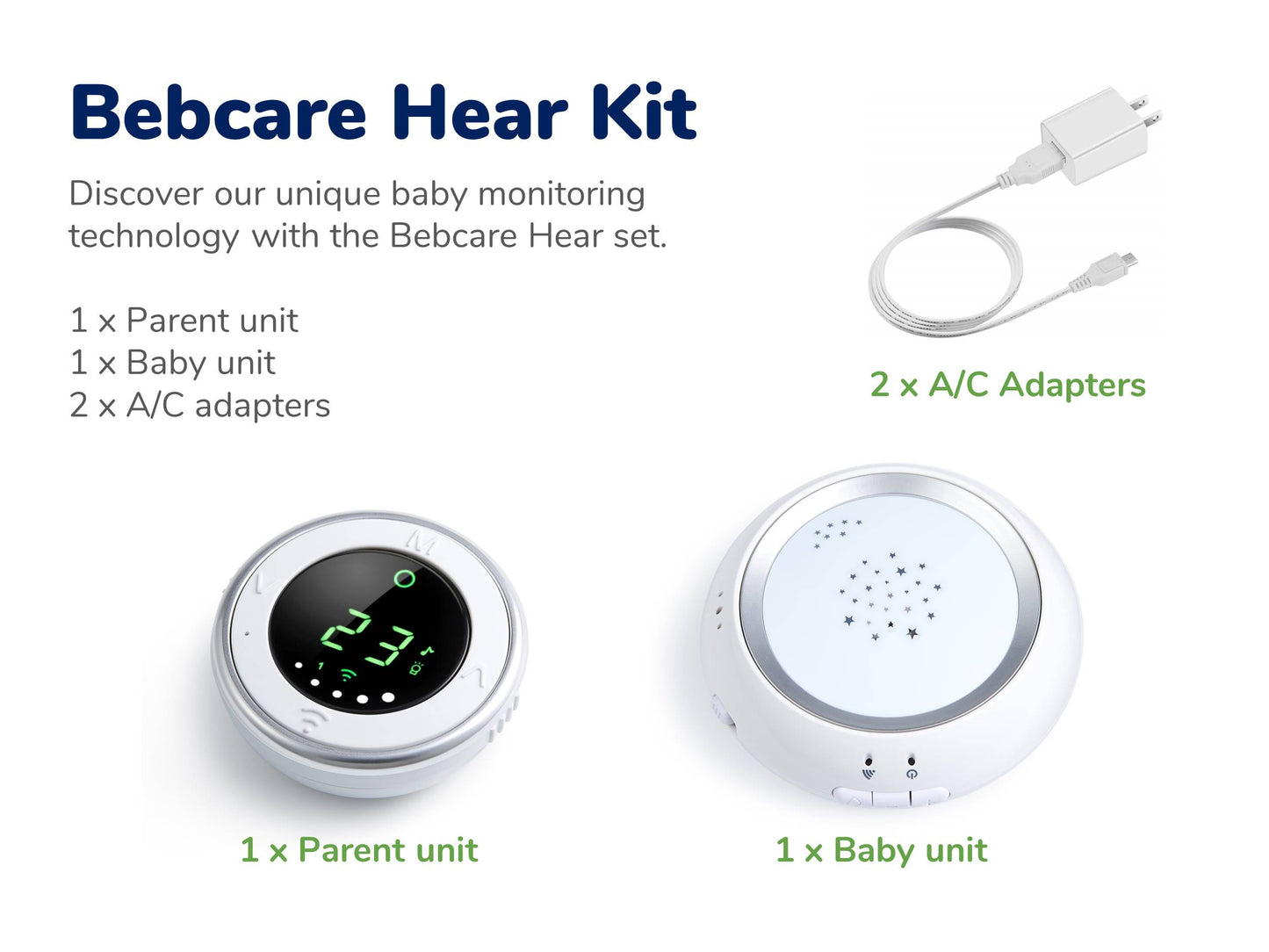 BEBCARE HEAR - جهاز مراقبة الطفل الصوتي الرقمي